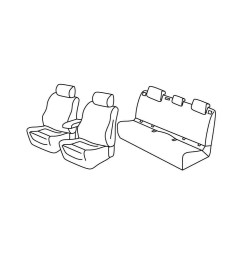Set coprisedili Superior - Nocciola - compatibile per Volkswagen Polo 5p (10/17>) Comfortline
