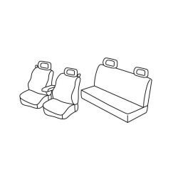 Set coprisedili Superior - Nero/Rosso - compatibile per Volkswagen New Beetle (04/99>10/11)