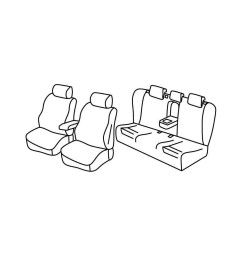 Set coprisedili Superior - Beige - compatibile per Audi A4 Avant (09/01>04/08)