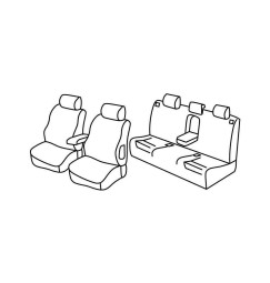 Set coprisedili Superior - Beige - compatibile per Audi A4 Avant (09/01>04/08)