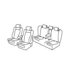 Set coprisedili Superior - Beige - compatibile per Audi A4 4p (11/07>10/15)