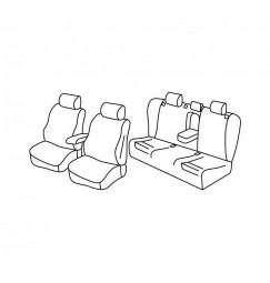 Set coprisedili Superior - Beige - compatibile per Audi A6 4p (09/04>03/11)