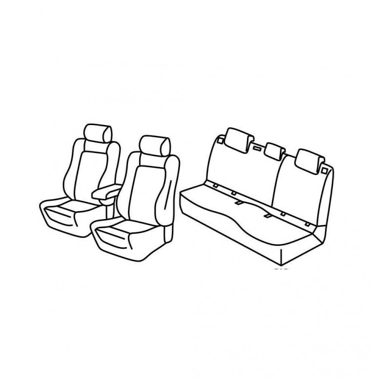 Set coprisedili Superior - Nocciola - compatibile per Audi Q2 (11/16>)