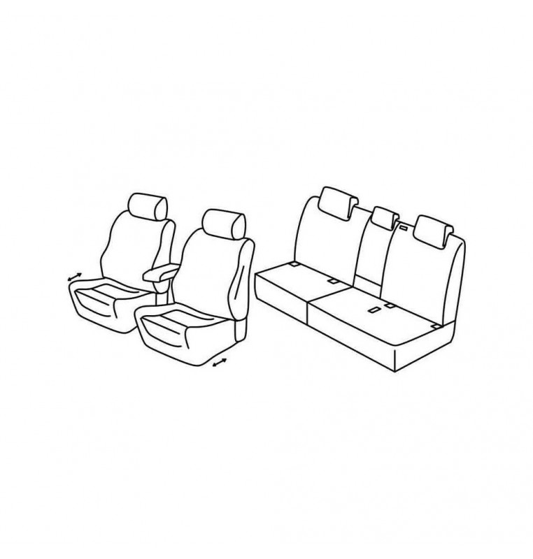 Set coprisedili Superior - Nocciola - compatibile per Audi Q3 (01/19>)