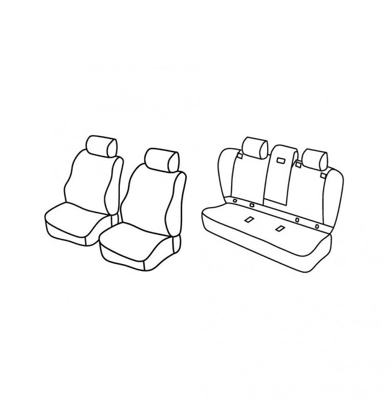 Set coprisedili Superior - Nocciola - compatibile per Bmw Serie 3 Touring (E46) (09/99>08/05)