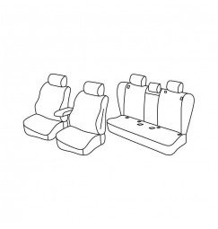 Set coprisedili Superior - Grigio/Nero - compatibile per Bmw X1 (E84) (10/09>10/15)