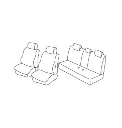 Set coprisedili Superior - Grigio/Nero - compatibile per Bmw Serie 7 (E65) (E66) (11/01>09/08)