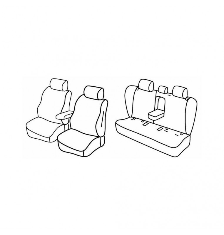 Set coprisedili Superior - Beige - compatibile per Bmw Serie 3 Touring (E91) (09/05>05/12)