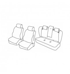 Set coprisedili Superior - Beige - compatibile per Bmw Serie 5 Touring (E61) (04/04>05/10)