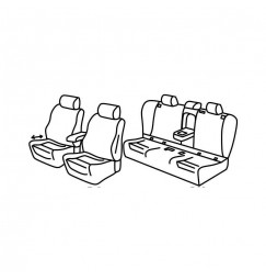 Set coprisedili Superior - Nero/Blu - compatibile per Bmw Serie 3 Touring (F31) (06/12>07/19)