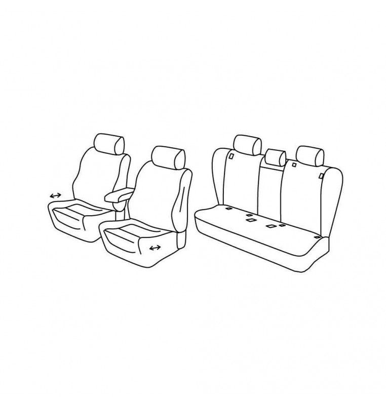 Set coprisedili Superior - Beige - compatibile per Bmw X1 (E84) (10/09>10/15)