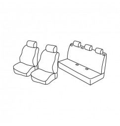 Set coprisedili Superior - Beige - compatibile per Citroen Berlingo Multispace (04/08>08/18)  - Peugeot Partner Tepee (05/08>08/