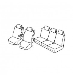 Set coprisedili Superior - Beige - compatibile per Citroen C4 Grand Picasso (10/13>05/16) Space Tourer