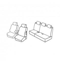 Set coprisedili Superior - Nocciola - compatibile per Citroen Nemo 5p (12/08>03/14)  - Fiat Qubo 5p (09/08>05/16)  - Peugeot Bip