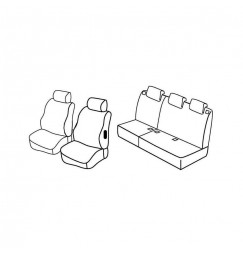 Set coprisedili Superior - Nocciola - compatibile per Citroen Berlingo Multispace (04/08>08/18)  - Peugeot Partner Tepee (05/08>