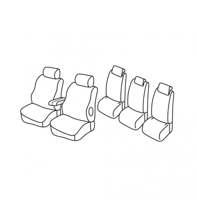 Set coprisedili Superior - Beige - compatibile per Citroen Berlingo Multispace (04/08>08/18)  - Peugeot Partner Tepee (05/08>08/