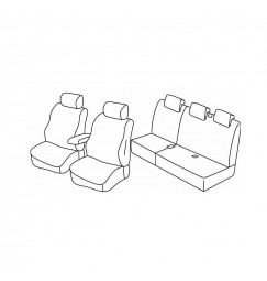 Set coprisedili Superior - Nocciola - compatibile per Dacia Lodgy (05/12>01/21)  - Dacia Lodgy Stepway (02/21>08/22)