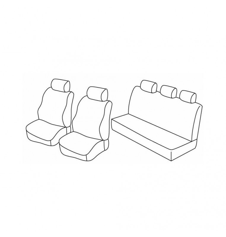 Set coprisedili Superior - Nero/Grigio - compatibile per Dacia Logan 5p (01/06>06/11)