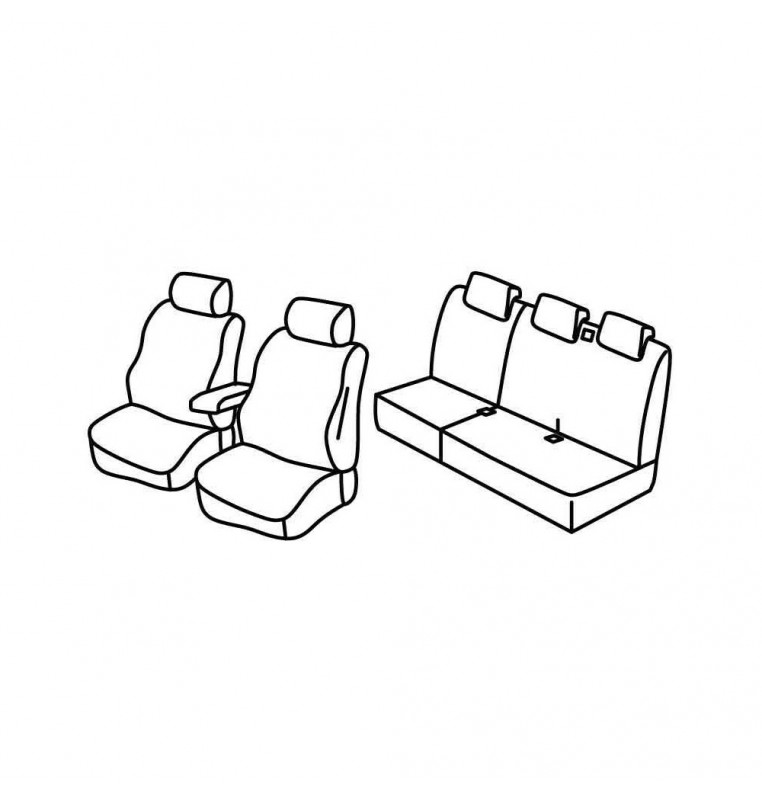 Set coprisedili Superior - Beige - compatibile per Dacia Lodgy (02/17>01/21)  - Dacia Lodgy Stepway (02/21>08/22)