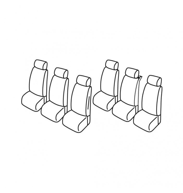 Set coprisedili Superior - Nocciola - compatibile per Fiat Multipla (11/98>12/10)