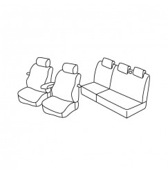 Set coprisedili Superior - Nocciola - compatibile per Fiat Stilo 3p (01/02>12/07) Active