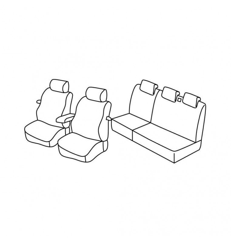 Set coprisedili Superior - Nocciola - compatibile per Fiat Stilo 3p (01/02>12/07) Active