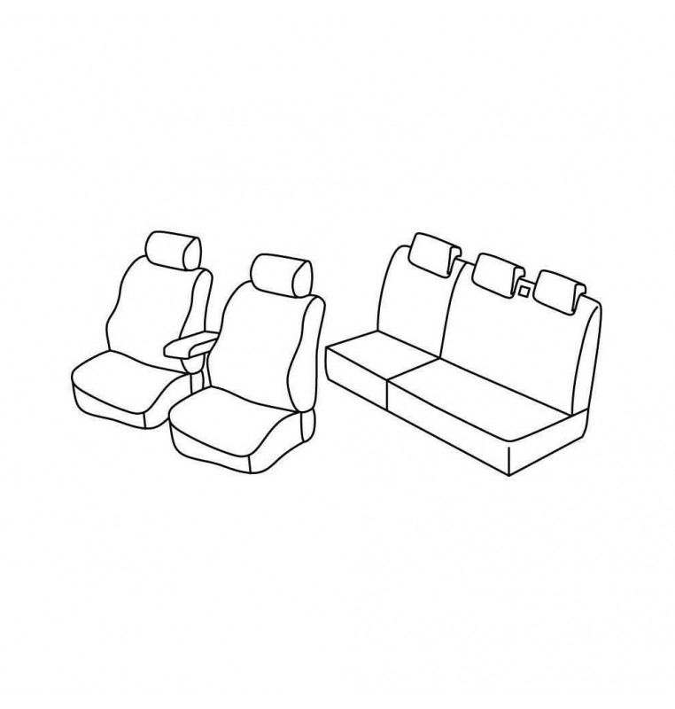 Set coprisedili Superior - Nocciola - compatibile per Fiat Stilo 5p (01/02>12/07) Active