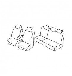 Set coprisedili Superior - Beige - compatibile per Fiat Stilo 5p (01/02>12/07) Active