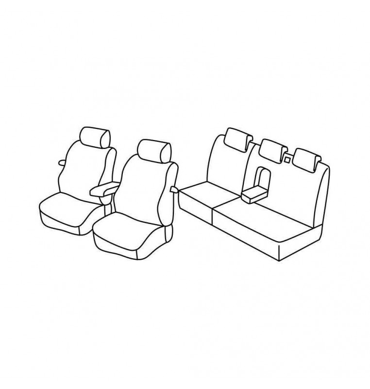 Set coprisedili Superior - Nocciola - compatibile per Fiat Stilo 3p (01/02>12/07) Dinamic