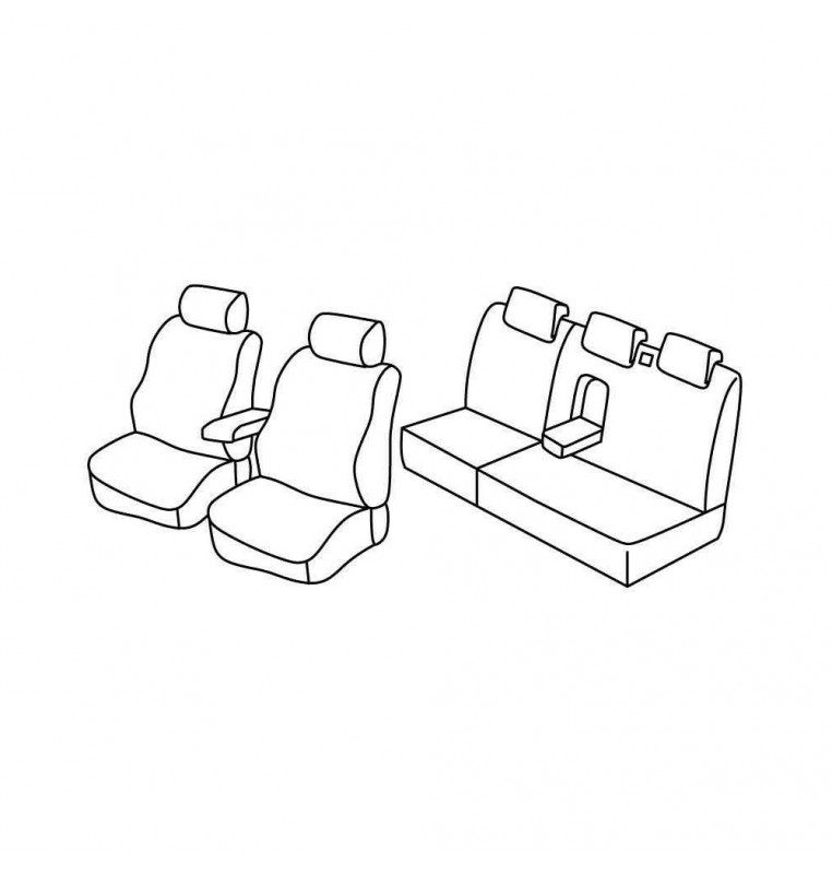 Set coprisedili Superior - Nocciola - compatibile per Fiat Stilo 5p (01/02>12/07) Dinamic