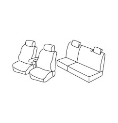 Set coprisedili Superior - Nocciola - compatibile per Fiat Stilo 5p (01/02>12/07) Active