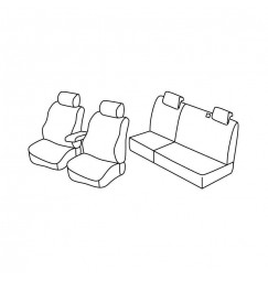 Set coprisedili Superior - Beige - compatibile per Fiat Stilo 5p (01/02>12/07) Active