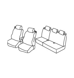 Set coprisedili Superior - Nero/Grigio - compatibile per Ford B-Max (10/12>07/18)