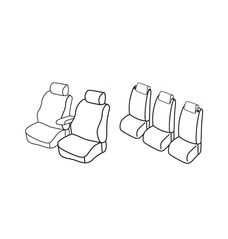 Set coprisedili Superior - Beige - compatibile per Ford C-Max (10/03>03/07)