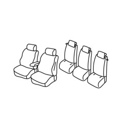 Set coprisedili Superior - Beige - compatibile per Ford C-Max (11/10>03/20)