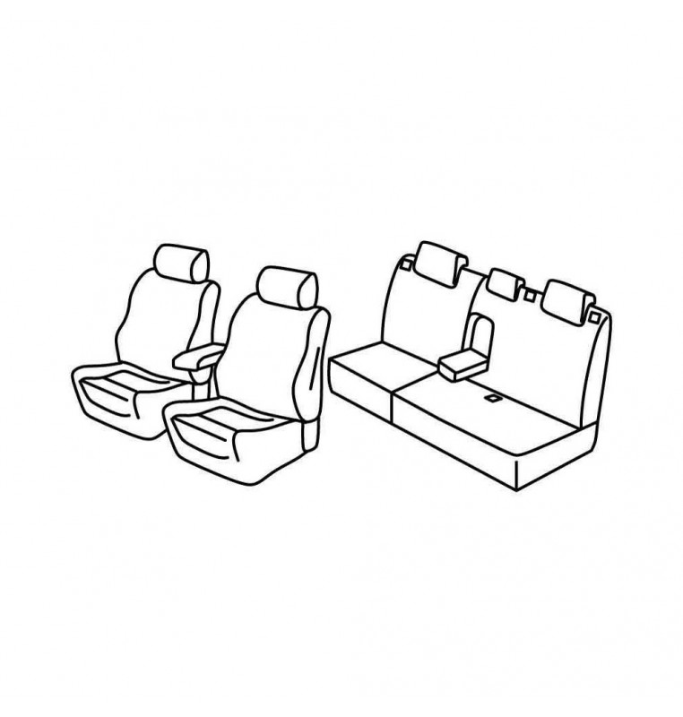 Set coprisedili Superior - Nocciola - compatibile per Ford Focus 5p (03/11>05/18) ST Line - Ford Focus Wagon (06/11>05/18) ST Li