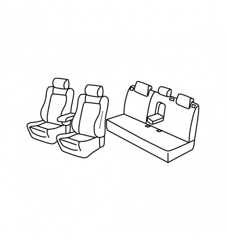 Set coprisedili Superior - Nocciola - compatibile per Ford Mondeo 4p (11/14>02/22) Titanium - Ford Mondeo Hybrid (11/14>02/22) T