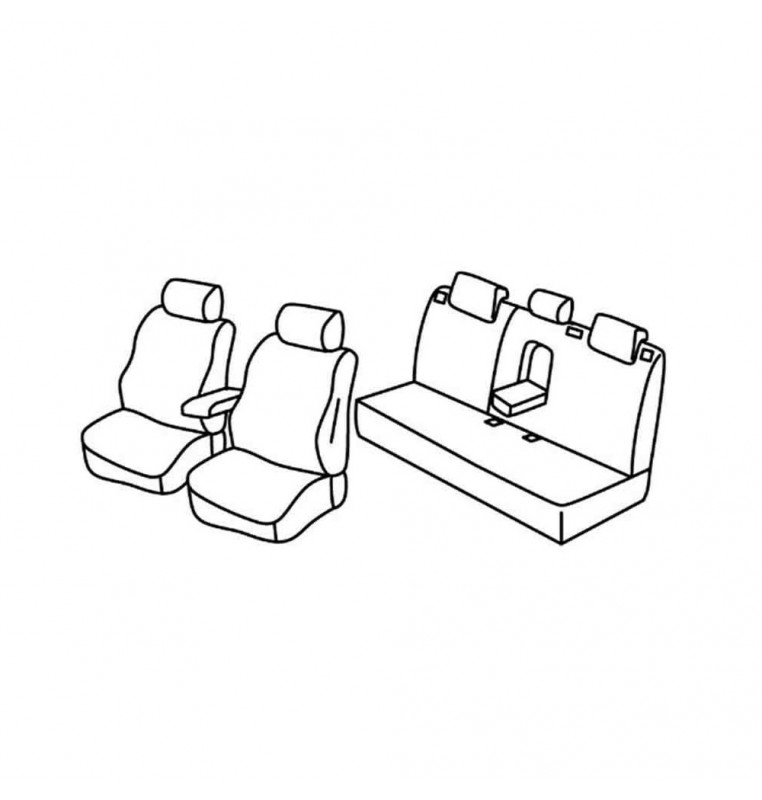 Set coprisedili Superior - Nocciola - compatibile per Ford Mondeo 4p (11/14>02/22) Trend - Ford Mondeo Hybrid (11/14>02/22) Tren