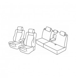Set coprisedili Superior - Beige - compatibile per Ford Kuga (03/13>10/19) Titanium