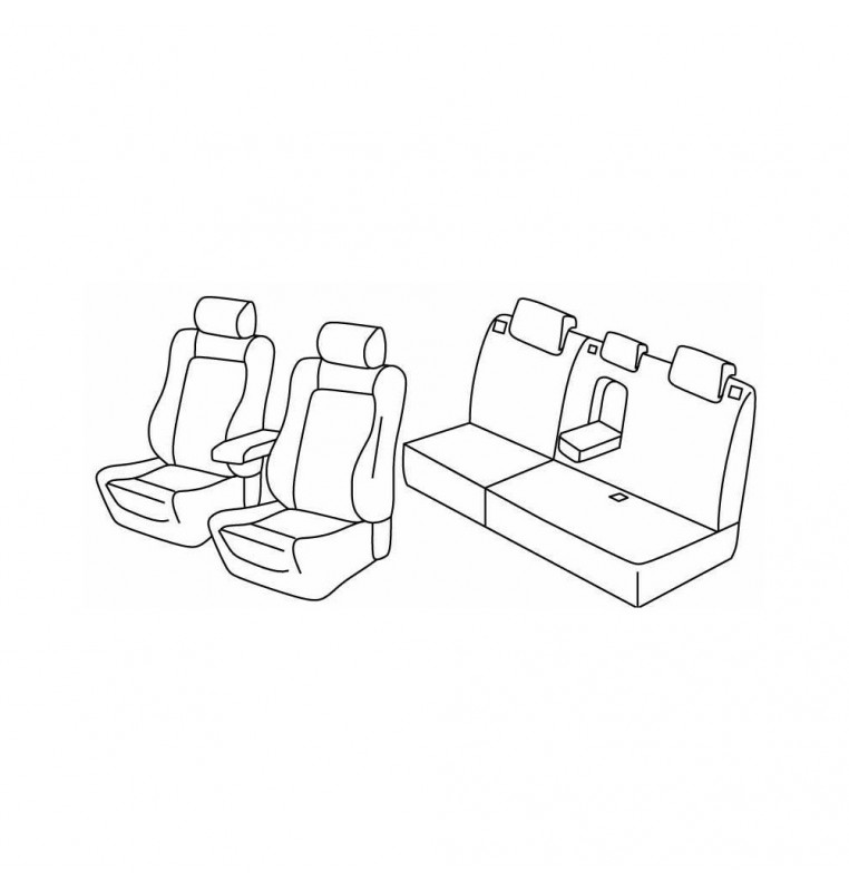 Set coprisedili Superior - Beige - compatibile per Ford Kuga (03/13>10/19) Titanium