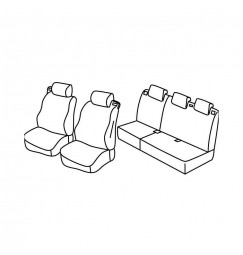 Set coprisedili Superior - Grigio/Nero - compatibile per Ford B-Max (10/12>07/18)