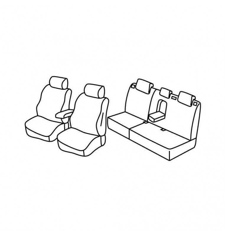 Set coprisedili Superior - Beige - compatibile per Ford Mondeo 4p (05/07>10/14)  - Ford Mondeo Wagon (05/07>10/14)