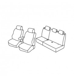 Set coprisedili Superior - Nocciola - compatibile per Ford Ecosport (02/18>06/23) Lounge, Active