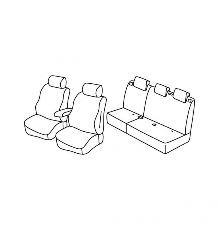 Set coprisedili Superior - Beige - compatibile per Ford Ecosport (02/18>06/23) Lounge, Active