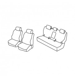 Set coprisedili Superior - Beige - compatibile per Ford Ranger (06/12>04/22)