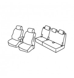 Set coprisedili Superior - Beige - compatibile per Ford Transit Connect Van (04/17>)