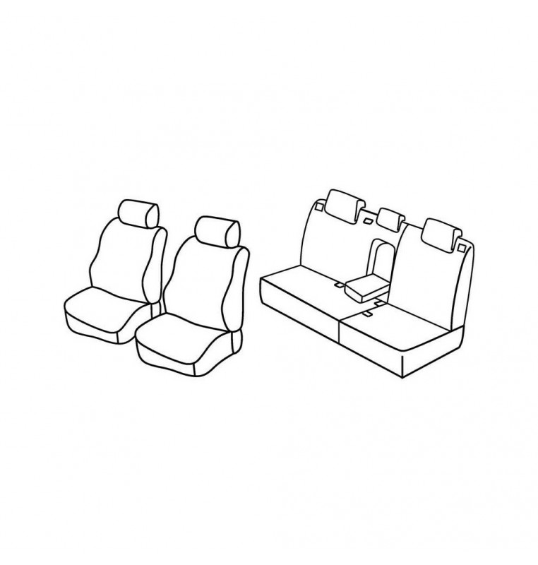 Set coprisedili Superior - Beige - compatibile per Honda Civic 5p (01/06>01/12)