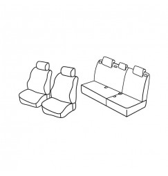 Set coprisedili Superior - Beige - compatibile per Honda Civic 5p (01/06>01/12)