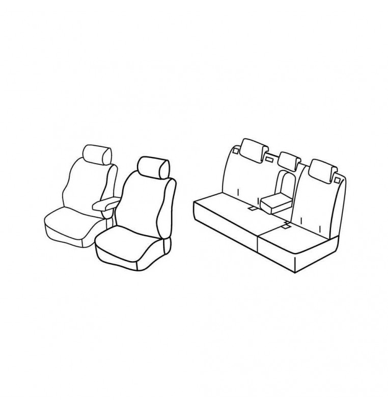 Set coprisedili Superior - Nocciola - compatibile per Honda Civic 5p (02/12>02/17)