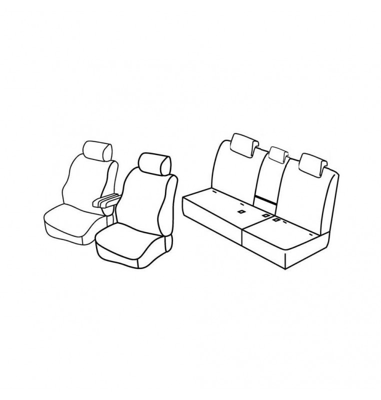 Set coprisedili Superior - Nocciola - compatibile per Honda CR-V (01/07>09/12) fino al 2009